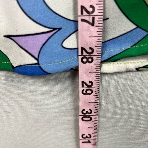 Belle Kim Gravel Blouse Womens Plus 1X Button Up V-neck Abstract Swirl Top - Picture 8 of 14